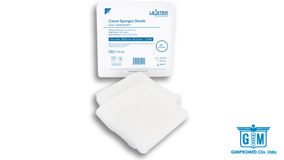Gasa 4" x 4" 12 Ply Estéril Tarrina