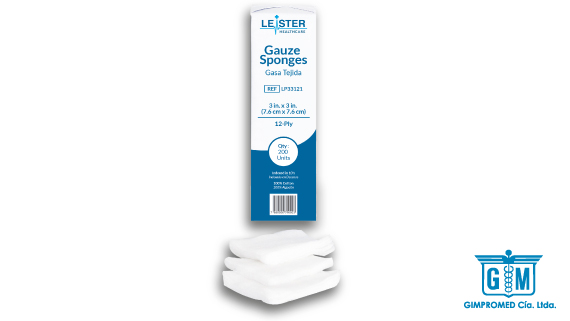 Gasa 3" x 3" 12 Ply Paquete